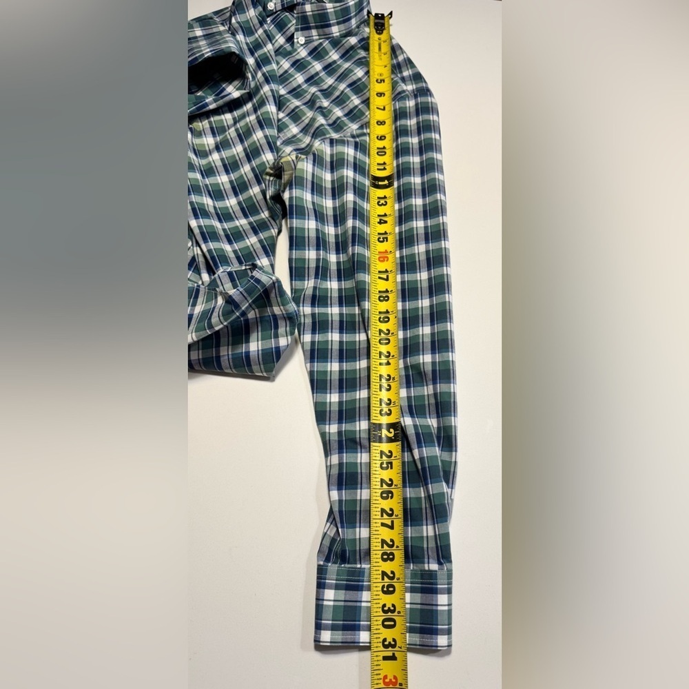 LL Bean Button Shirt Long Sleeve Men Large Green Plaid Traditional Fit Outdoors - Picture 8 of 8